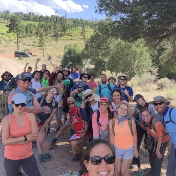 This was (most of) the group after the students first full day of field mapping on their own. They are still all smiles (must be those awesome TAs)!